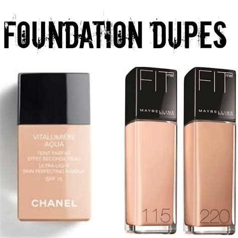 dupes chanel foundation|dupe for chanel vitalumiere foundation.